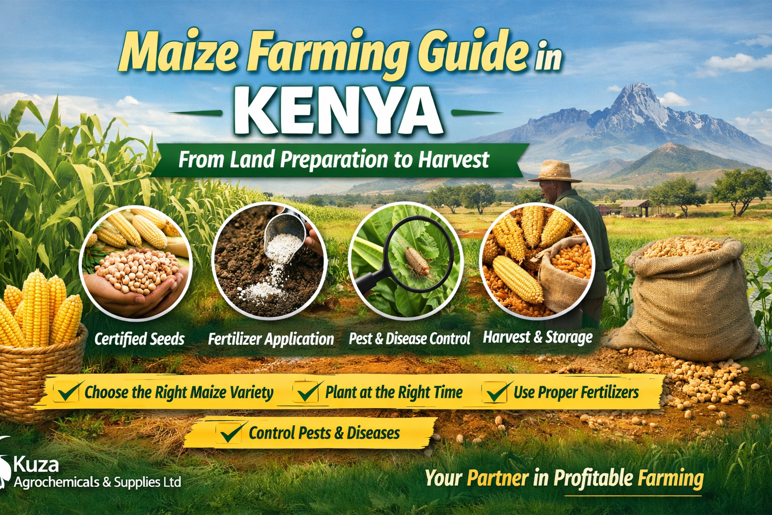 MAIZE FARMING GUIDE IN KENYA; A STEP-BY-STEP GUIDE FOR HIGH YIELDS
