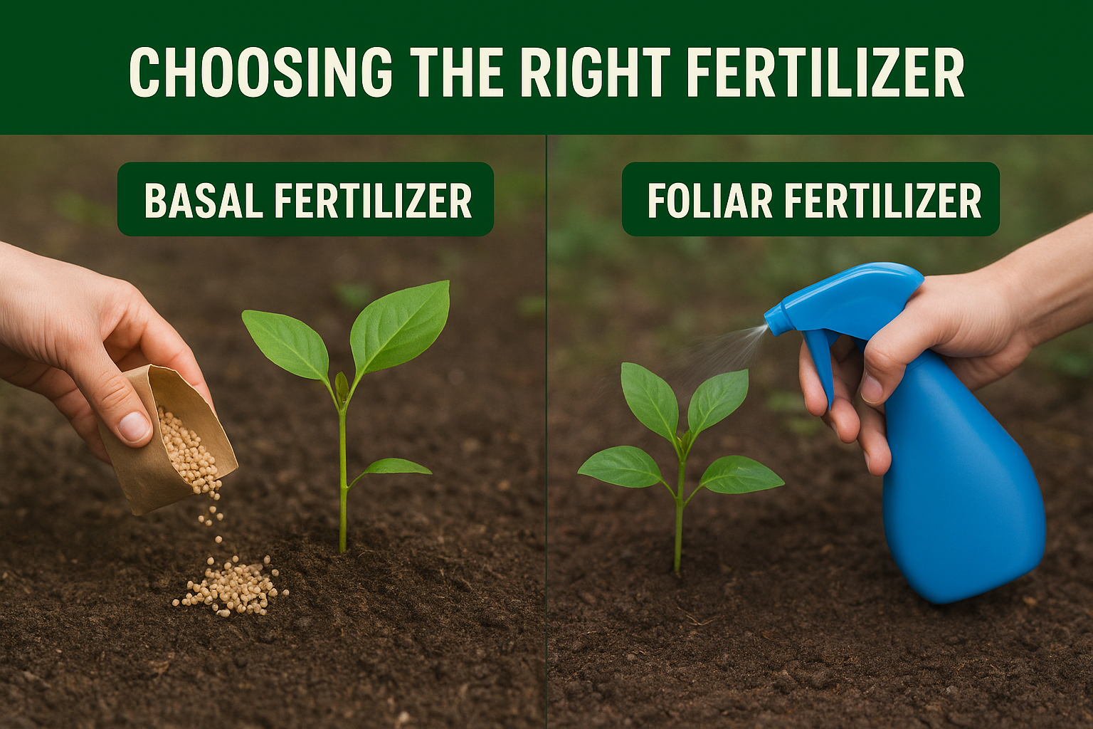 Choosing the Right Fertilizer: Basal vs Foliar – What’s Best for Your Crop?